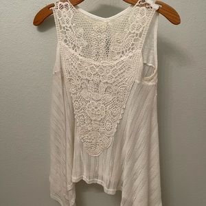 White lace tank top